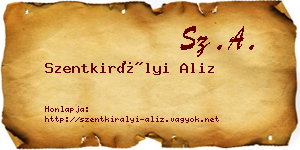 Szentkirályi Aliz névjegykártya